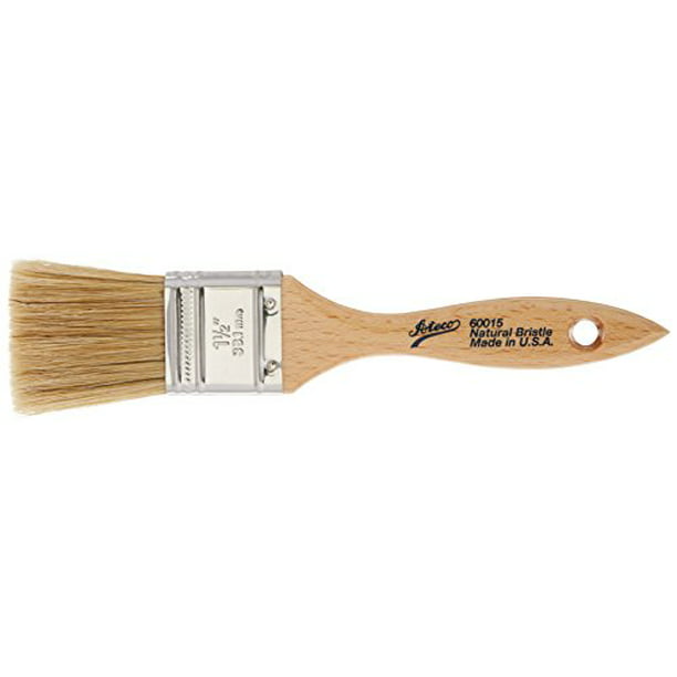4-Inch Wide Flat Boar Bristle Pastry Brush with 5.5-Inch Wooden Ha Winco WBR-40